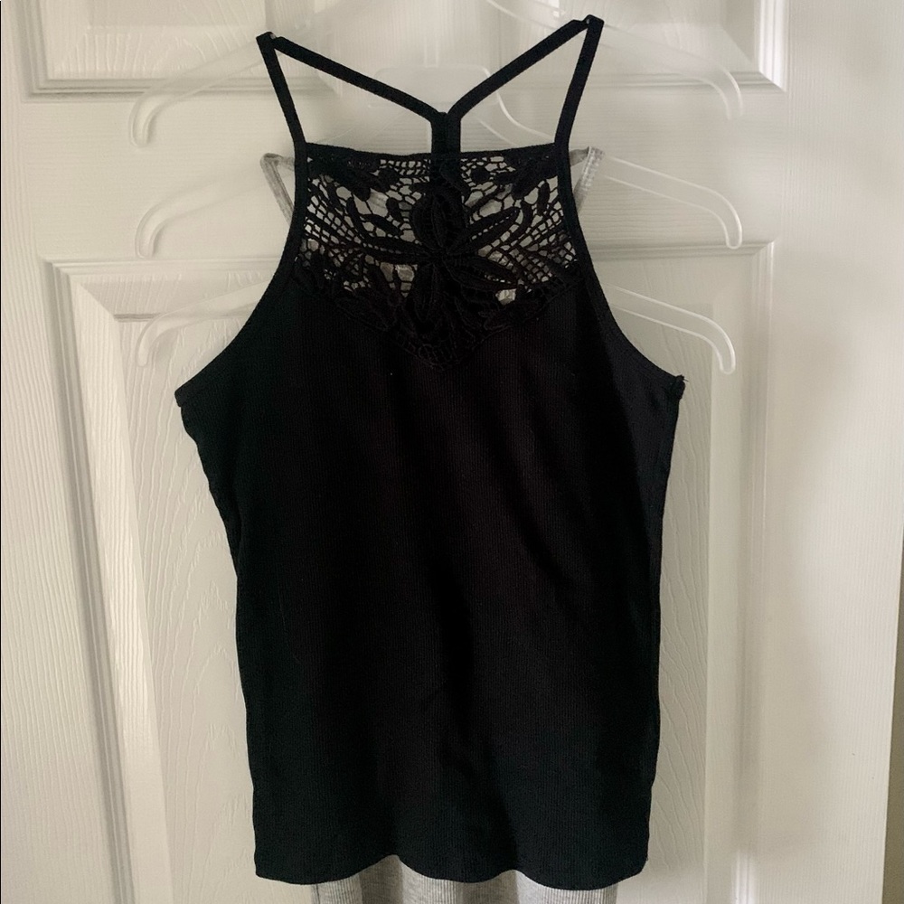 Seriously Soft AERO Tank Taps Lace Cami Women’s (Both) Black /Gray Size M - Picture 7 of 10